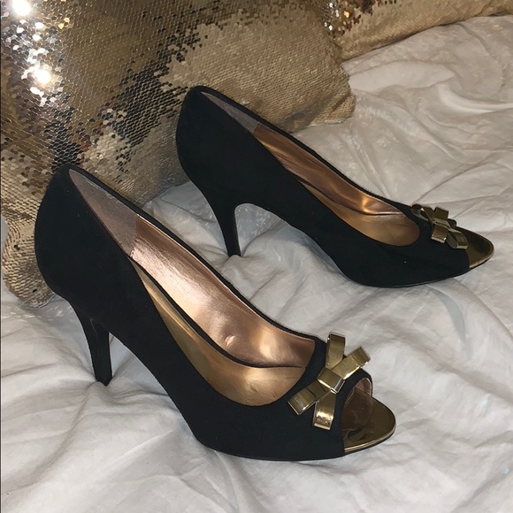 black gold shoes high heels